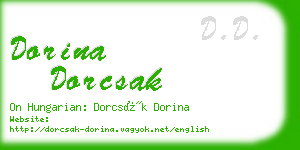 dorina dorcsak business card